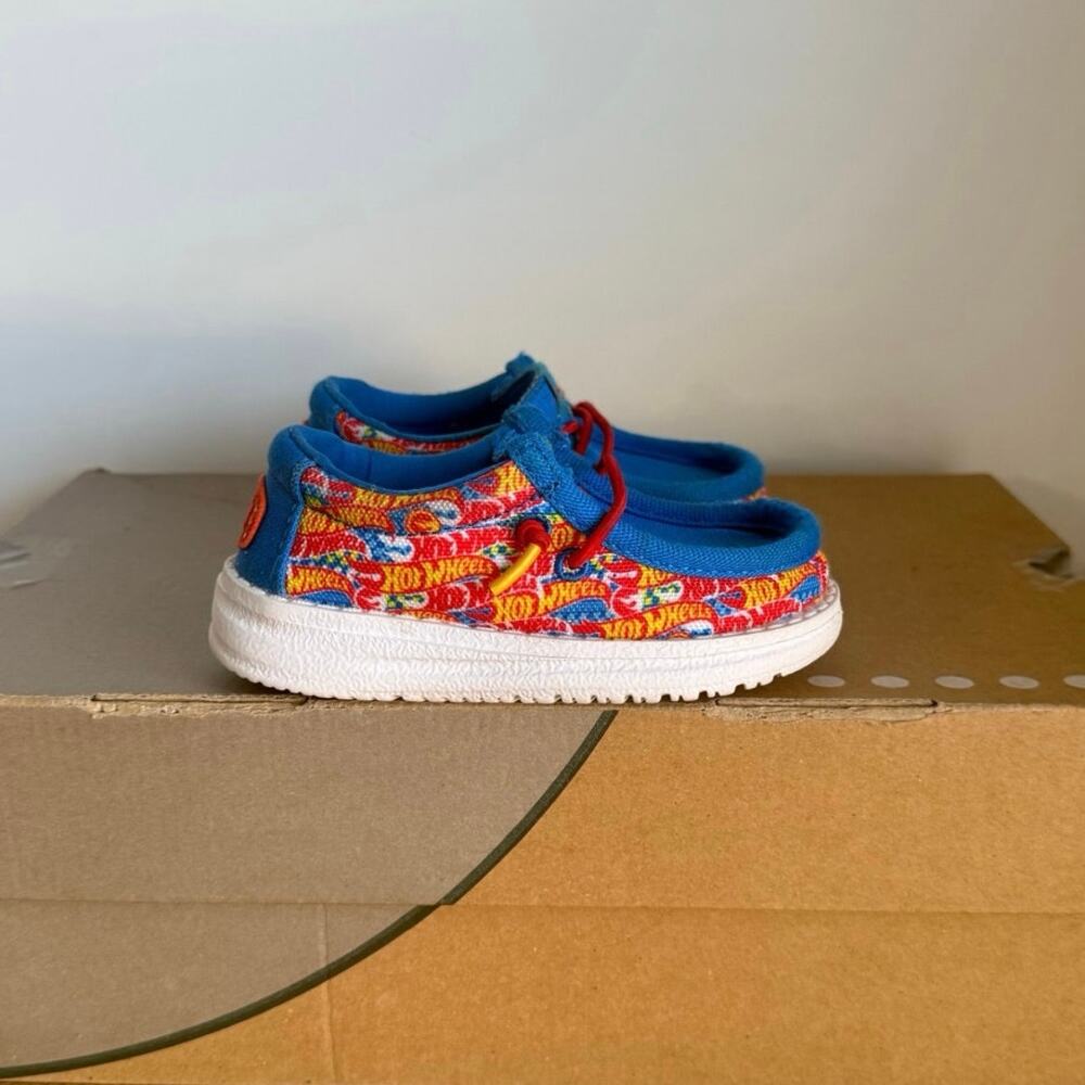 Hey Dude Toddler Wally Funk Mono “Hot Wheels’”Toddler Kid Shoes - SZ 6 C - Picture 3 of 10